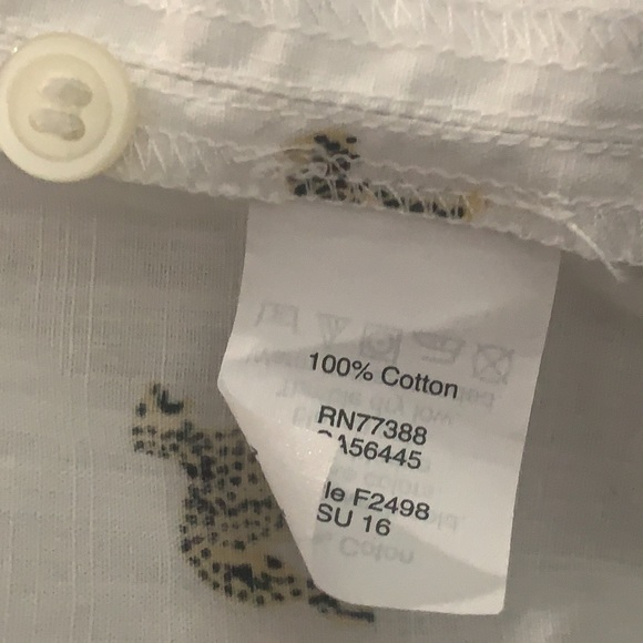 Madewell woman’s print button down blouse with cheetahs cotton size medium M - Picture 10 of 11